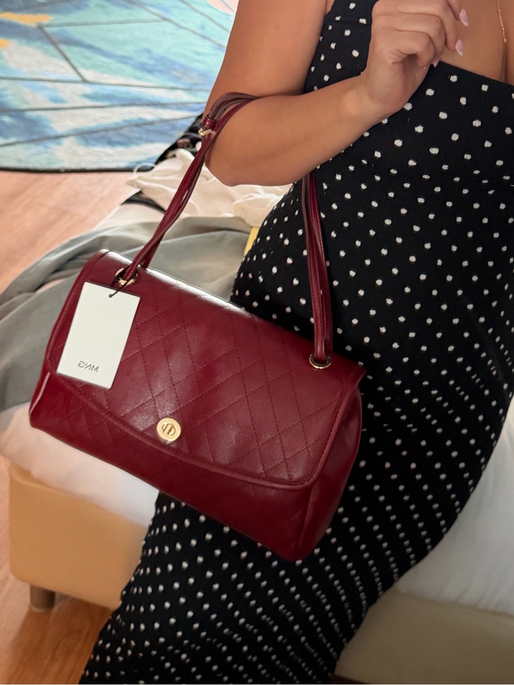 Mango red bag
